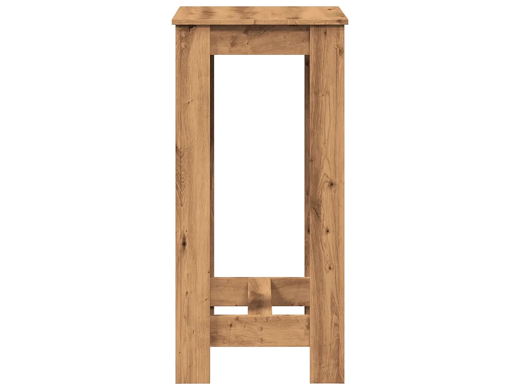 Table de bar chêne artisanal 51x50x103,5 cm bois d'ingénierie