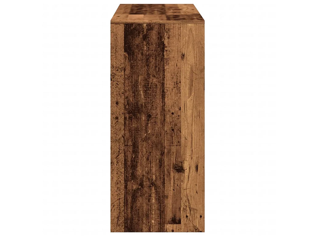 Table de bar avec étagère vieux bois bois d'ingénierie