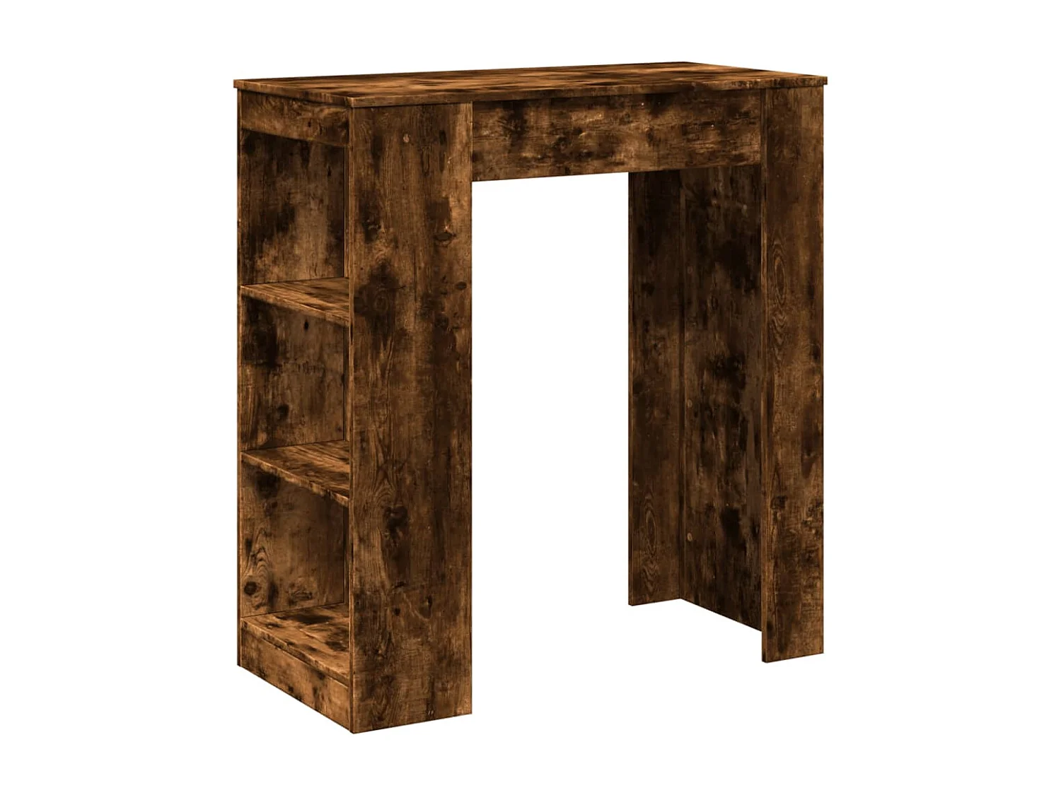 Bartafel met rekken 95x47x103,5 cm bewerkt hout gerookt eiken