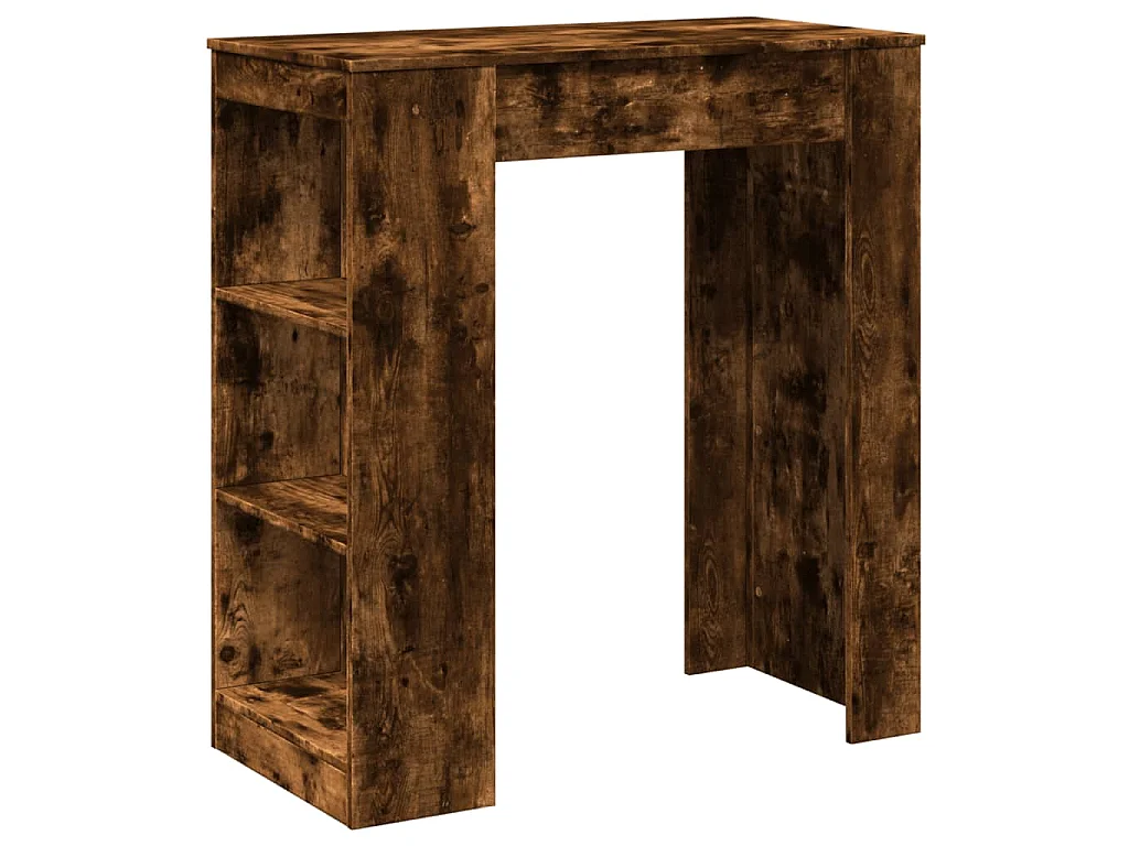 Tavolo Bar con Rastrelliera Rovere 95x47x103,5 cm Multistrato