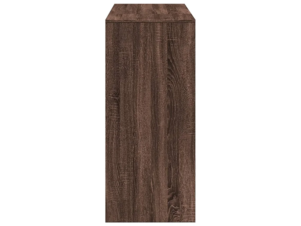 Table de bar avec étagère chêne marron bois d'ingénierie