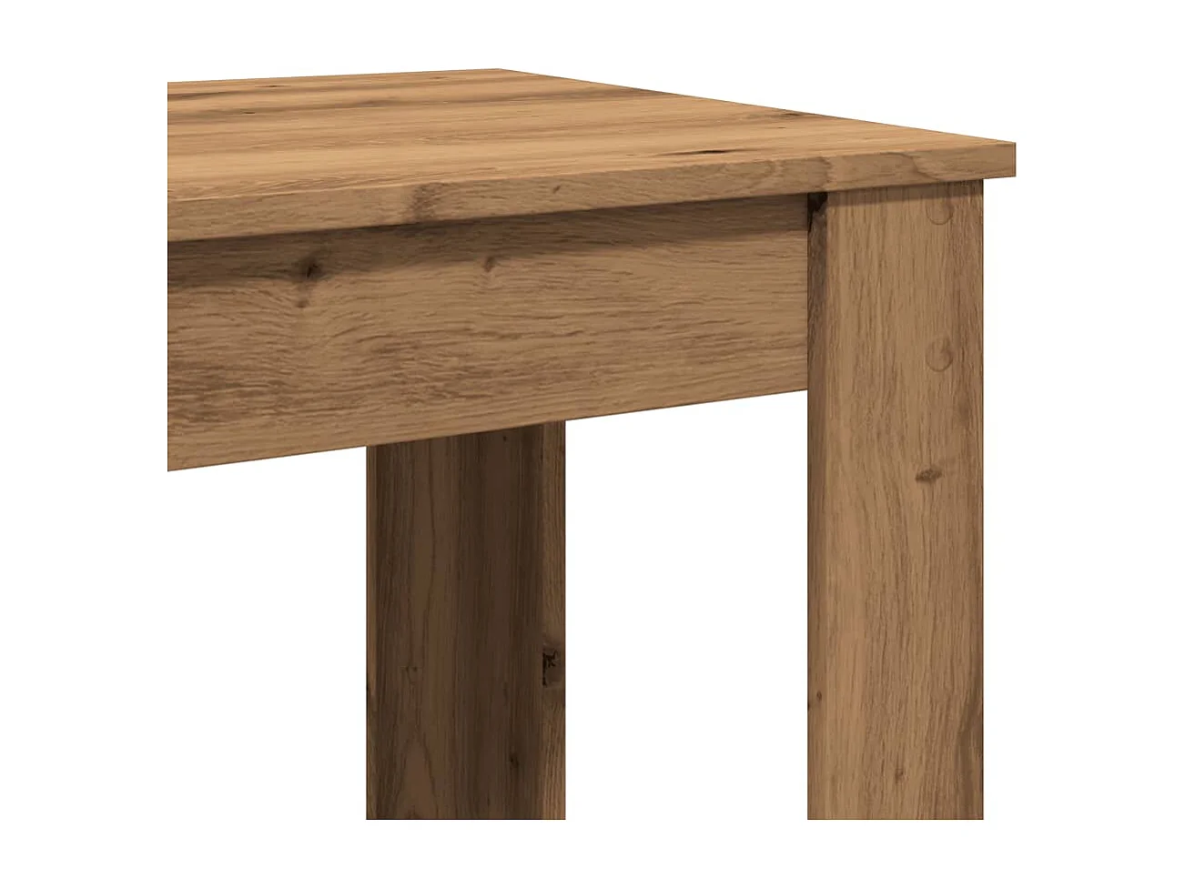 Ręcznie wykonany dębowy stolik barowy 102x50x103,5 cm z drewna inżynieryjnego, ciepły i stabilny design, w zestawie mocowanie ścienne