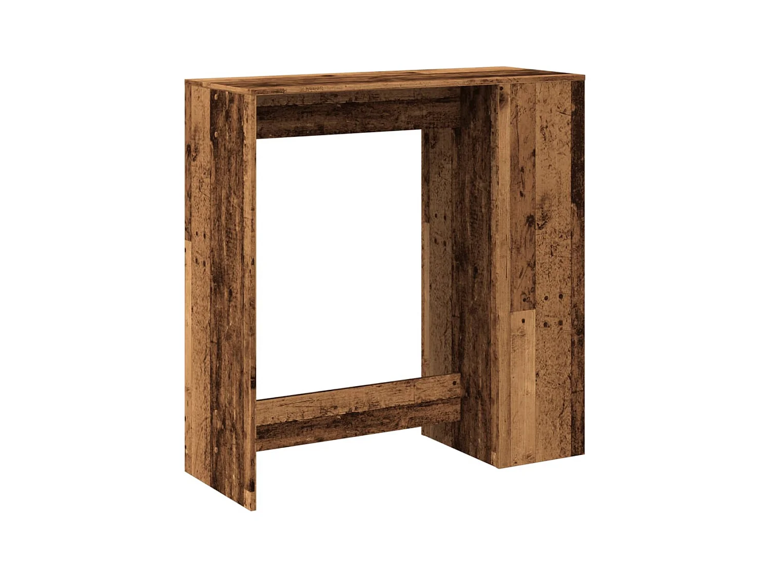 Tavolo Bar con Rastrelliera Antico 101x40x103,5 cm Multistrato