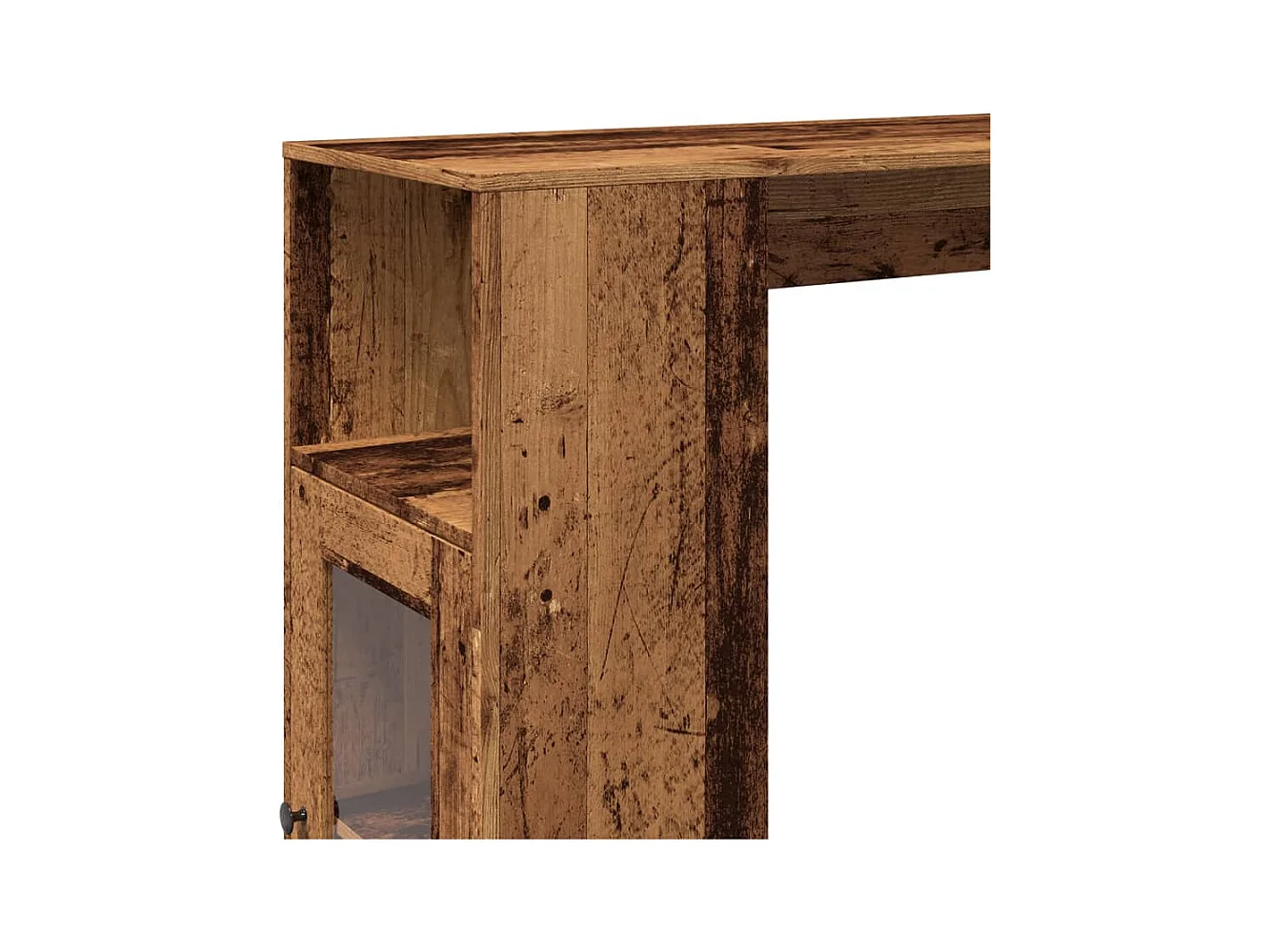 Tavolo Bar con Rastrelliera Antico 101x40x103,5 cm Multistrato