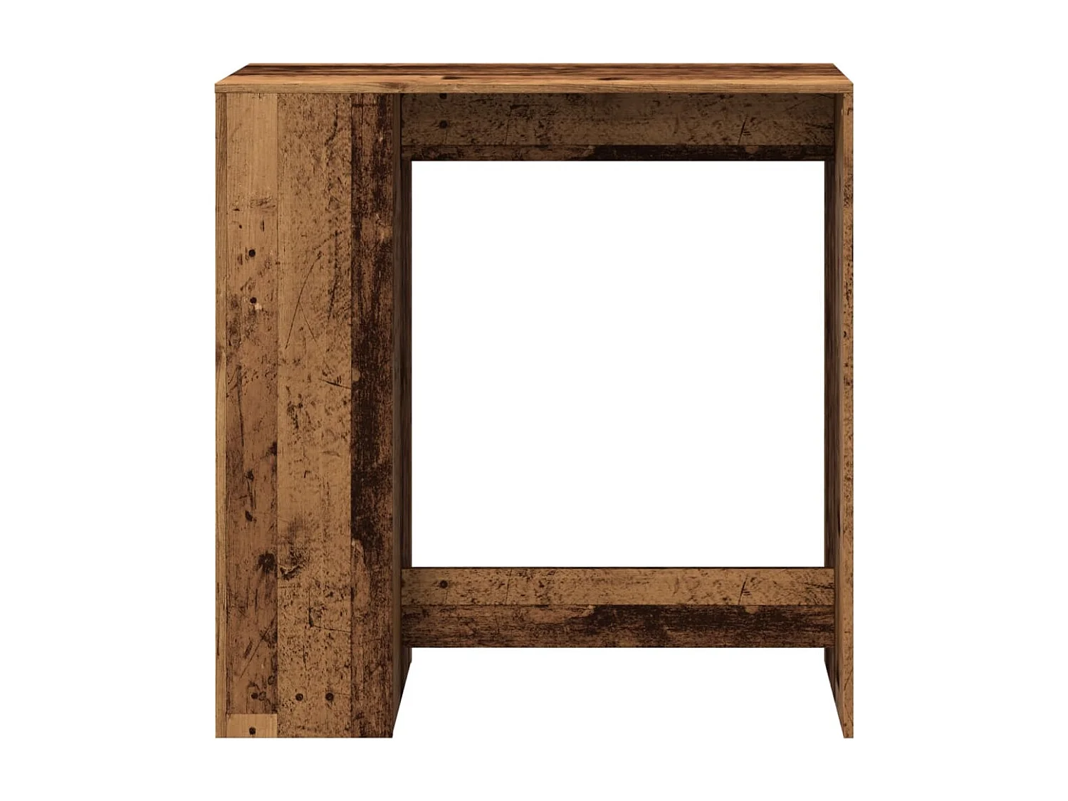 Table de bar avec étagères vieux bois bois d'ingénierie