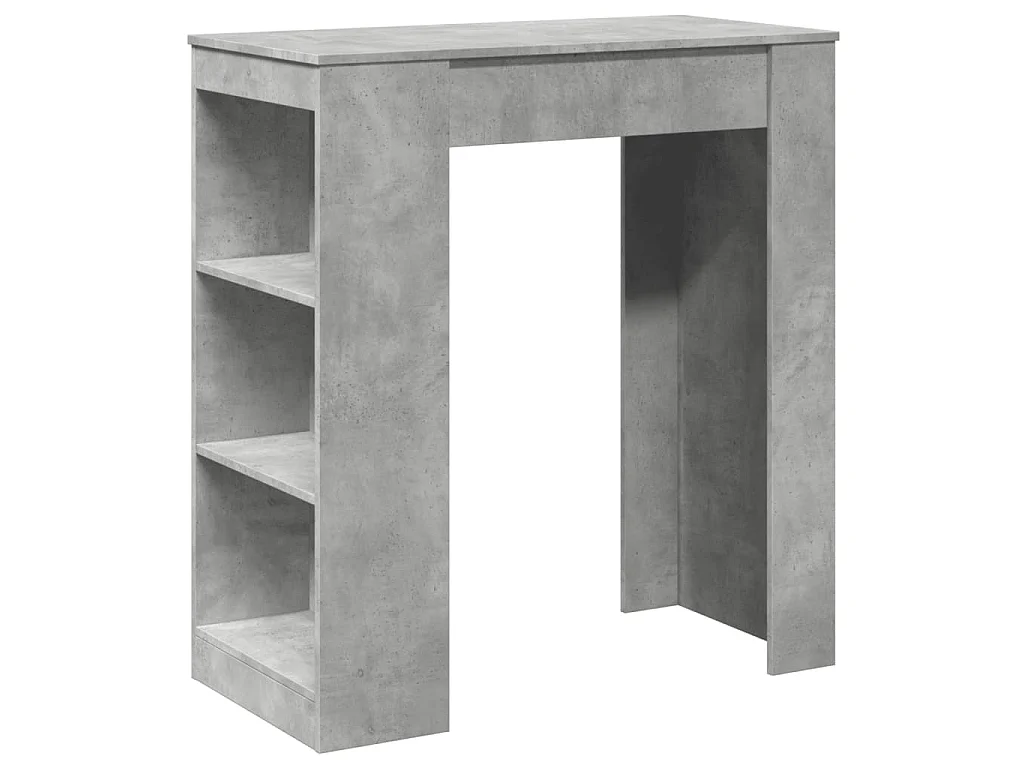 Bartafel met rekken 95x47x103,5 cm bewerkt hout betongrijs