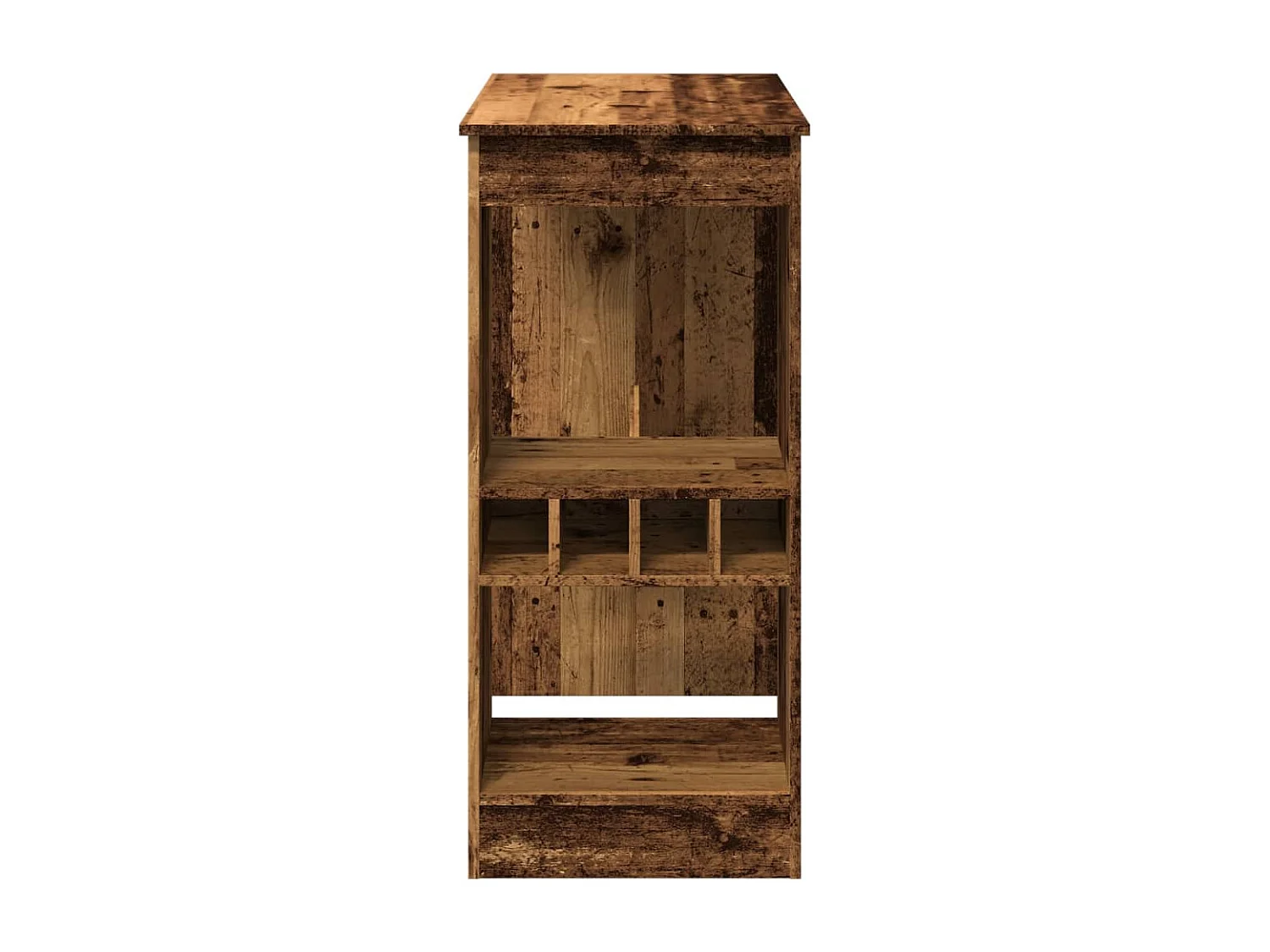 Tavolo Bar con Rastrelliera Antico 90x47,5x103,5 cm Multistrato