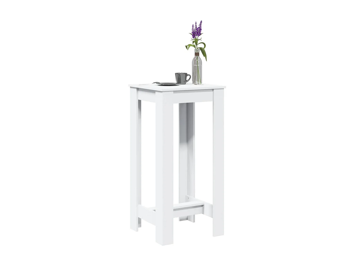 Tavolo da Bar Bianco 51x50x103,5 cm in Truciolato