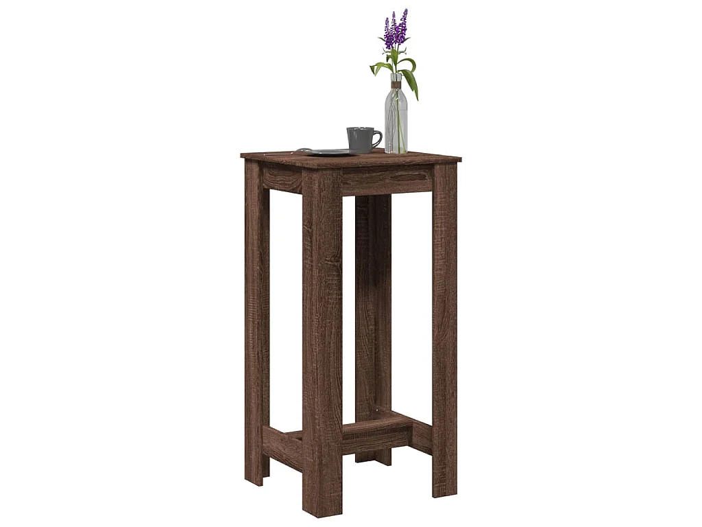 Bartafel 51x50x103,5 cm bewerkt hout bruin eikenkleurig