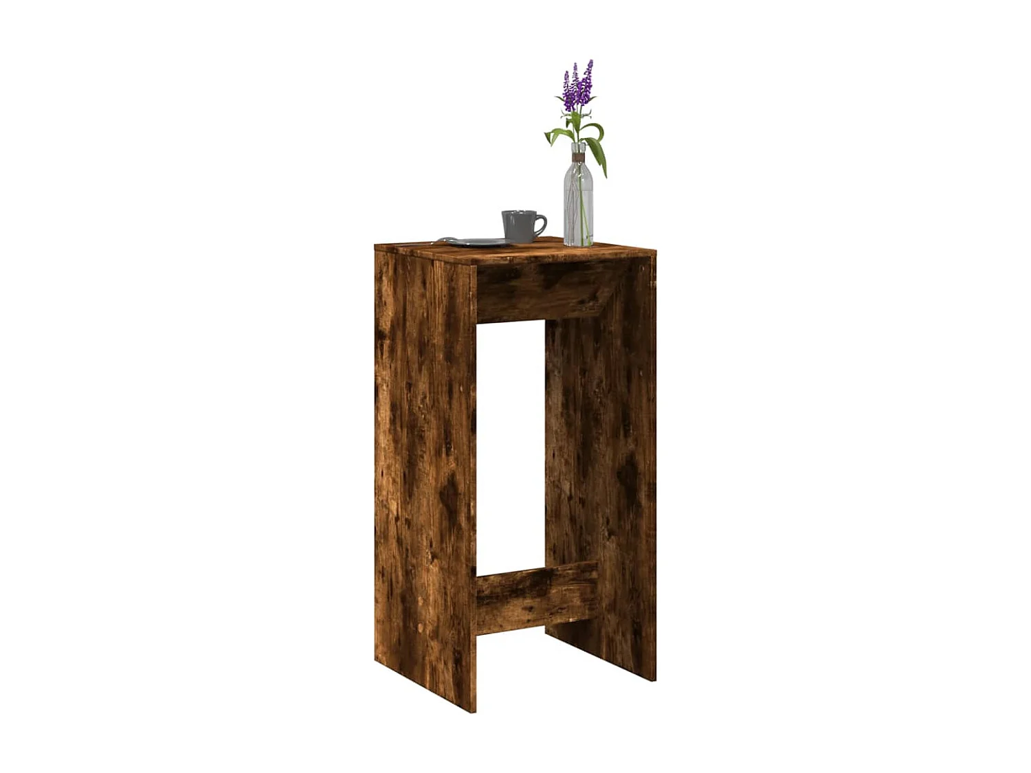 Tavolo da Bar Rovere Fumo 51x50x103,5 cm in Legno Multistrato