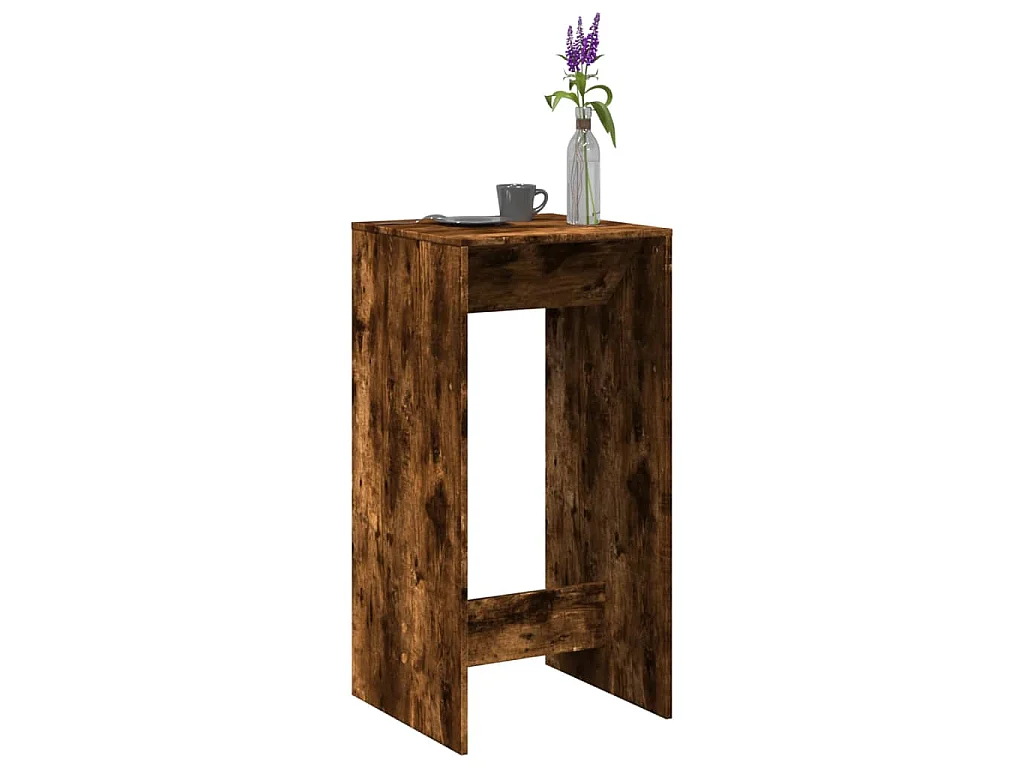 Tavolo da Bar Rovere Fumo 51x50x103,5 cm in Legno Multistrato