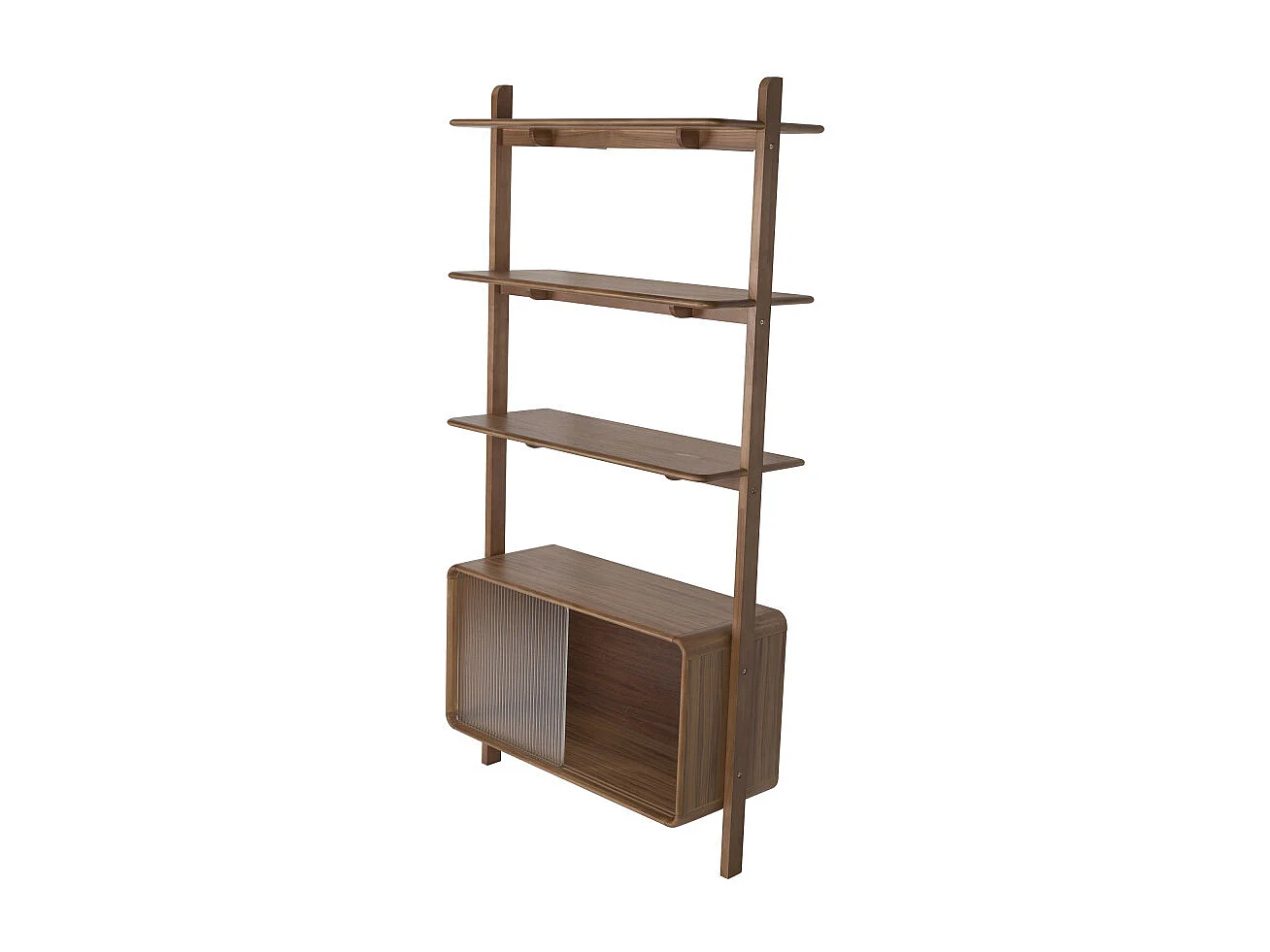 Rise - Étagère sur pieds en bois H180cm - Bois foncé