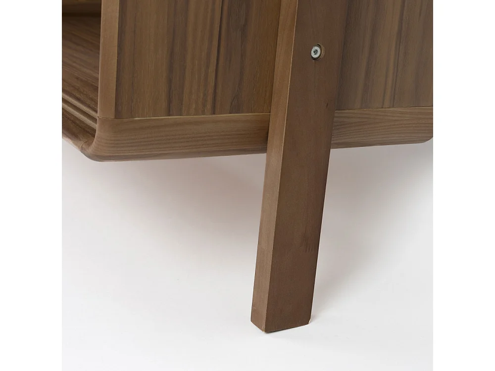 Rise - Étagère sur pieds en bois H180cm - Bois foncé