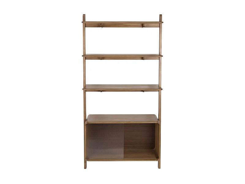 Rise - Étagère sur pieds en bois H180cm - Bois foncé