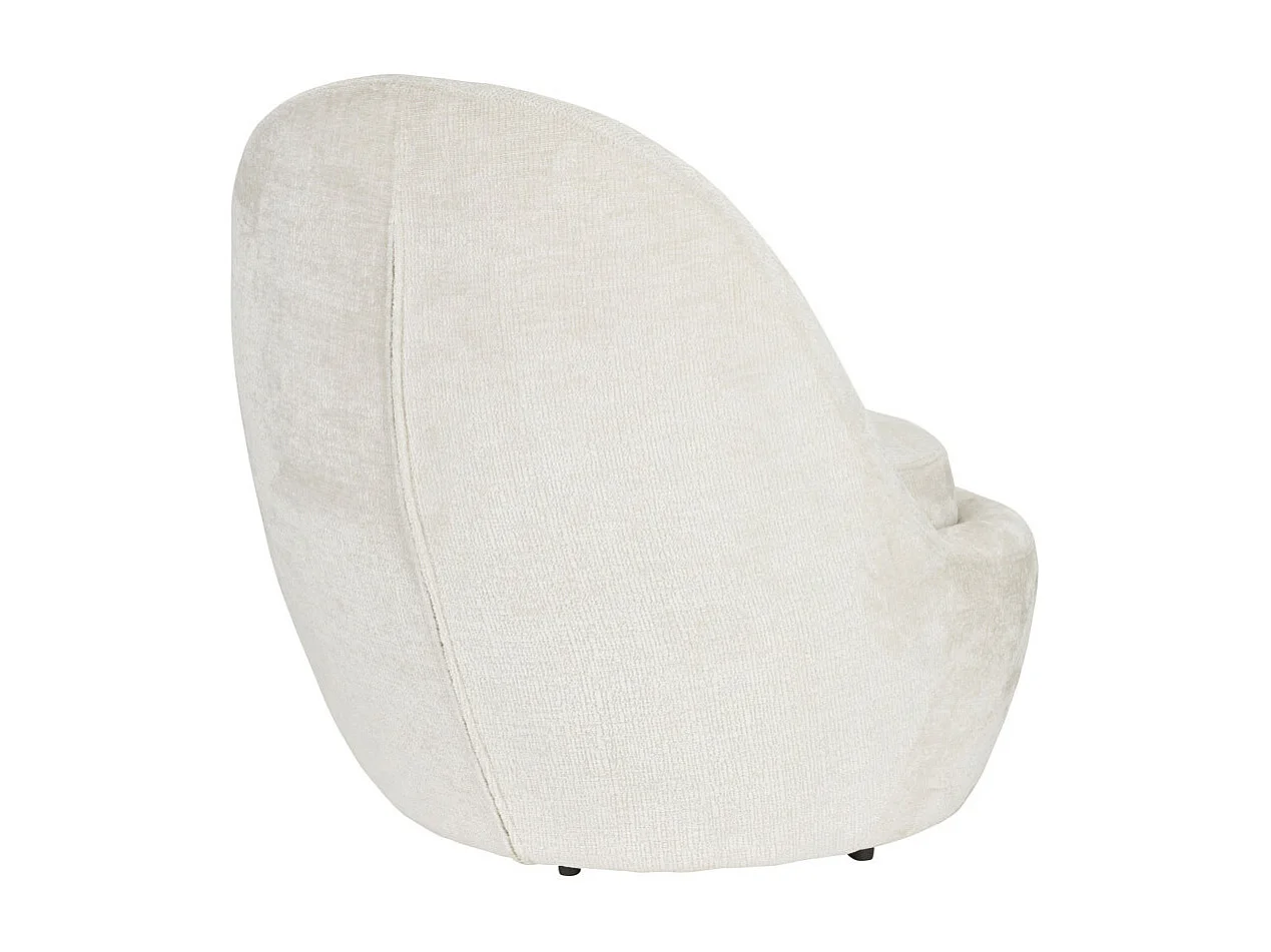 Nash - Fauteuil en velours - Écru