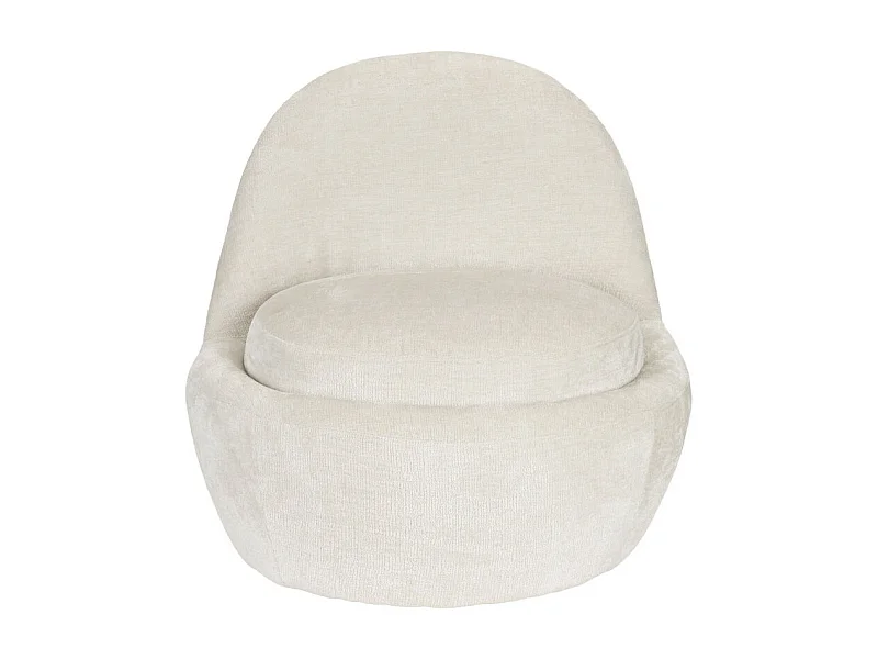 Nash - Fauteuil en velours - Écru