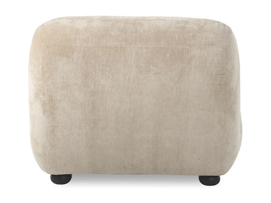 Wyatt - Fauteuil en velours et bois - Beige