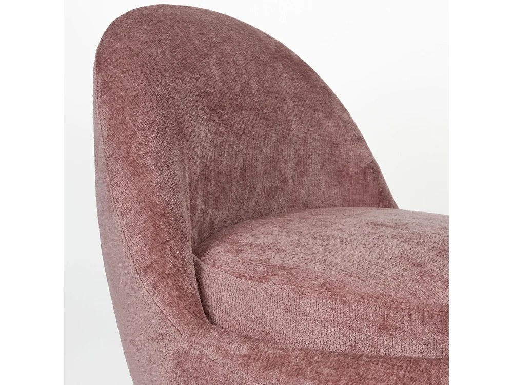 Nash - Fauteuil en velours - Rose