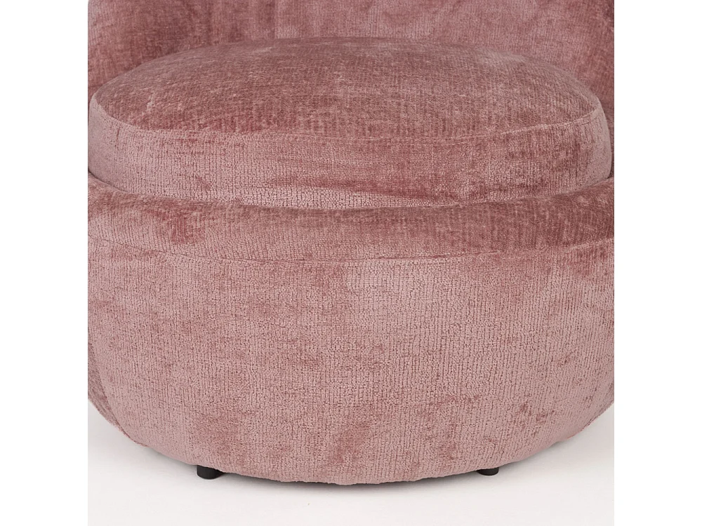 Nash - Fauteuil en velours - Rose