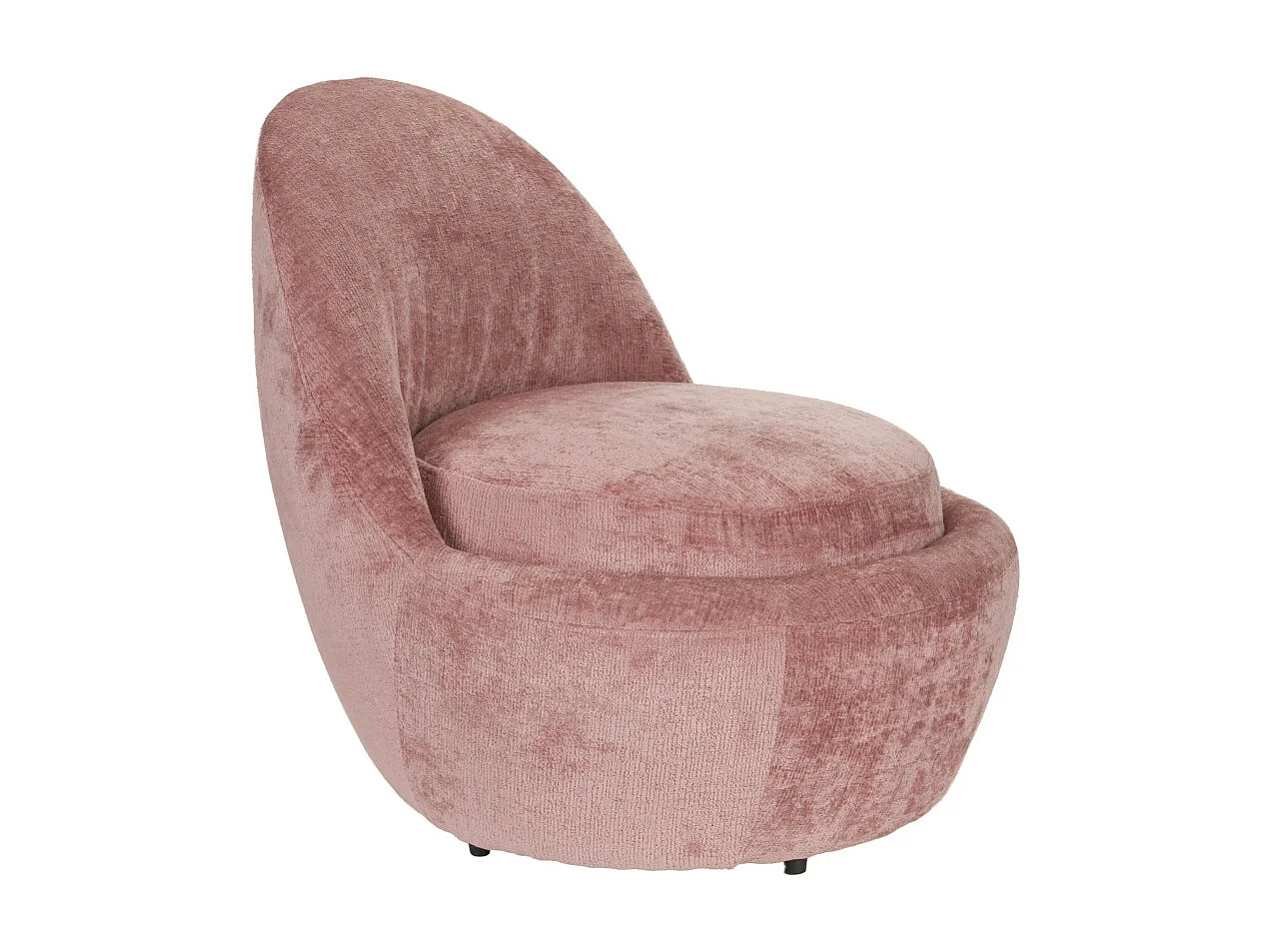 Nash - Fauteuil en velours - Rose