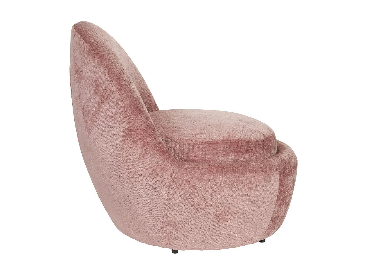 Nash - Fauteuil en velours - Rose