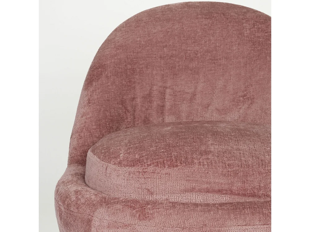 Nash - Fauteuil en velours - Rose