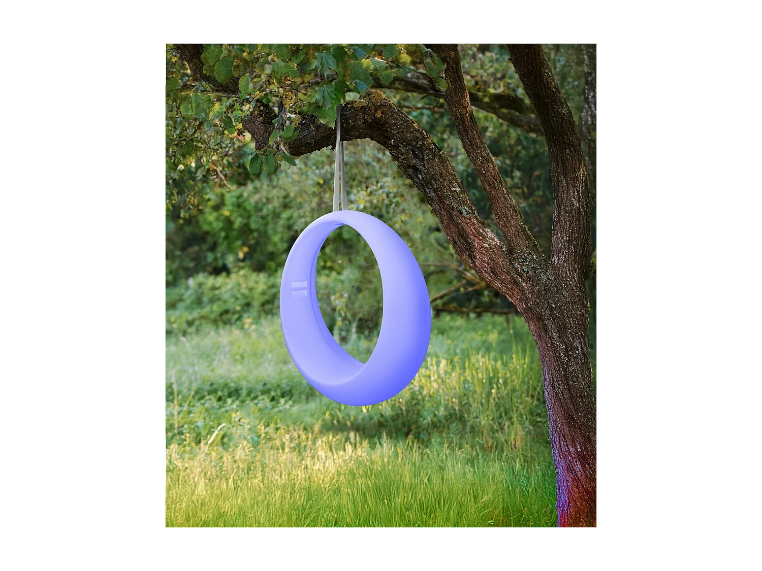 Sedia a Dondolo Luminosa Hammy, Bianco, 130x40x130 cm, Majestic