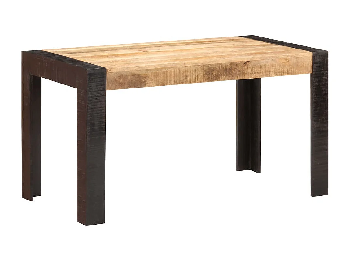 Table de salle à manger 140x70x76 cm Bois de manguier brut