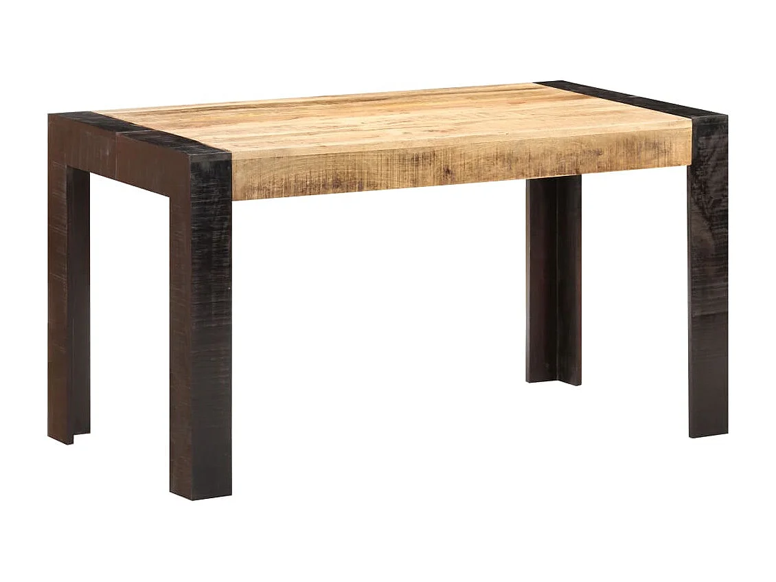 Table de salle à manger 140x70x76 cm Bois de manguier brut
