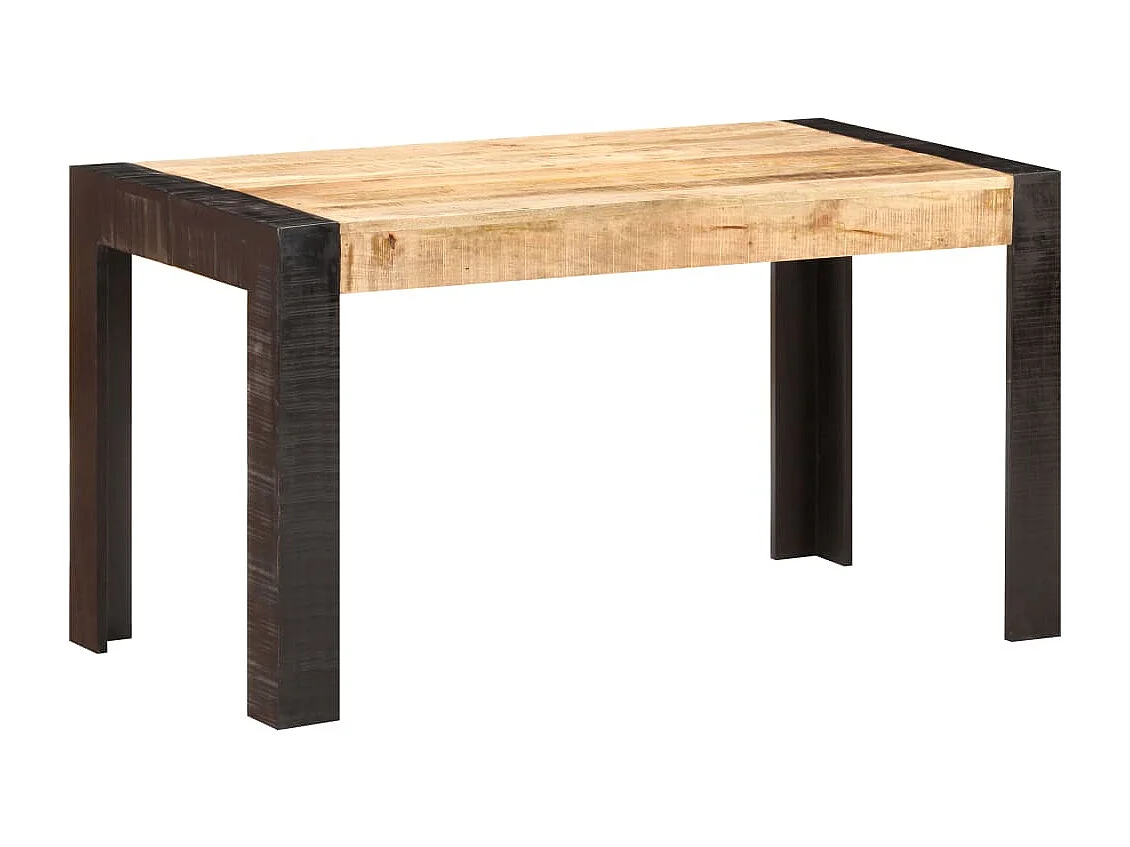 Table de salle à manger 140x70x76 cm Bois de manguier brut