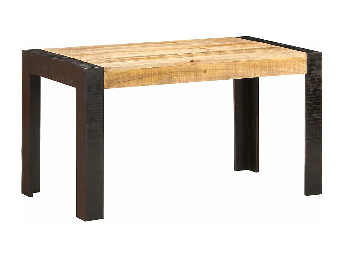Table de salle à manger 140x70x76 cm Bois de manguier brut