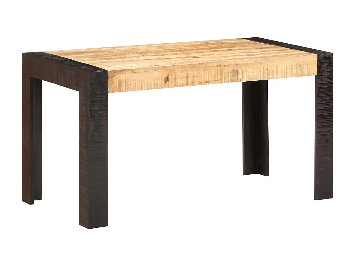 Table de salle à manger 140x70x76 cm Bois de manguier brut