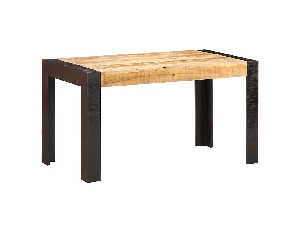 Table de salle à manger 140x70x76 cm Bois de manguier brut