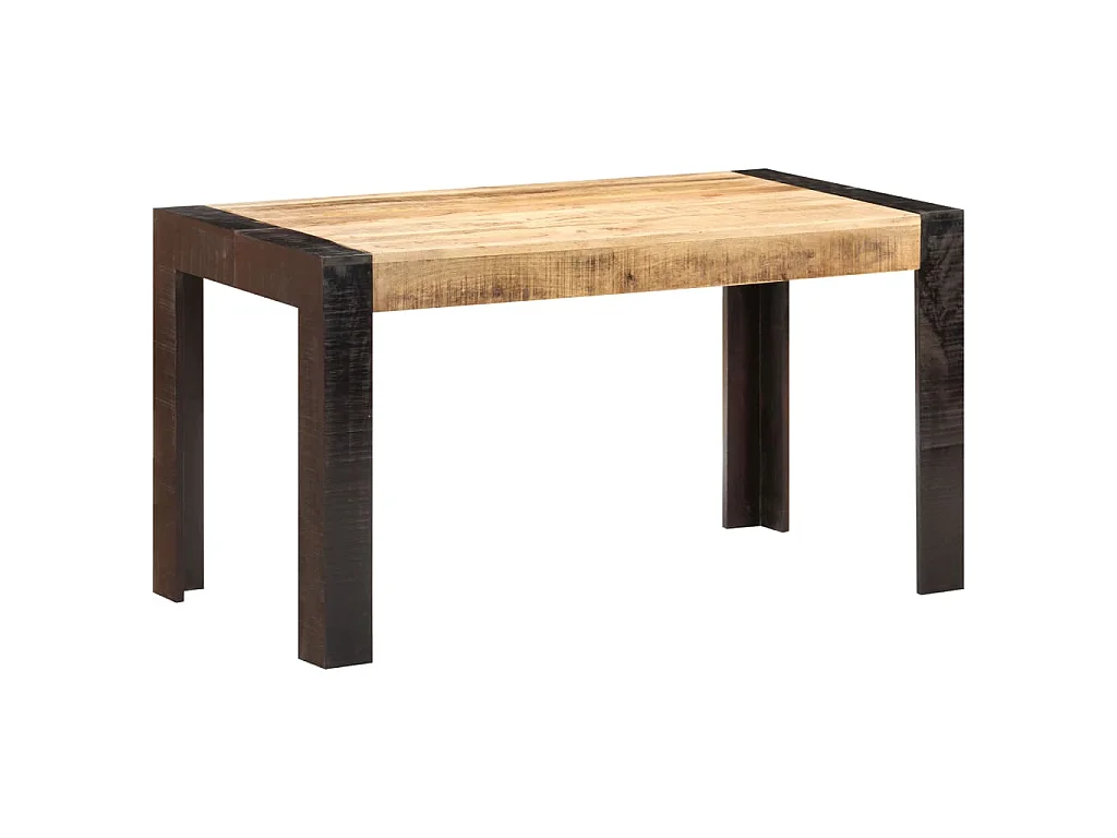 Table de salle à manger 140x70x76 cm Bois de manguier brut