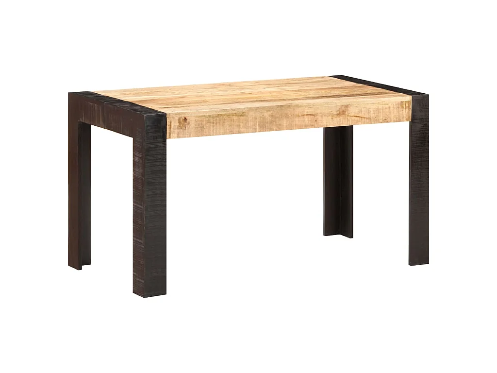 Table de salle à manger 140x70x76 cm Bois de manguier brut