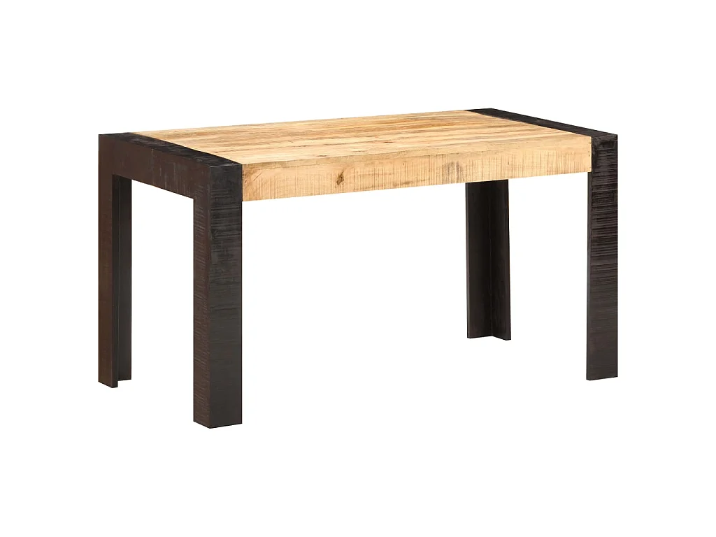 Table de salle à manger 140x70x76 cm Bois de manguier brut
