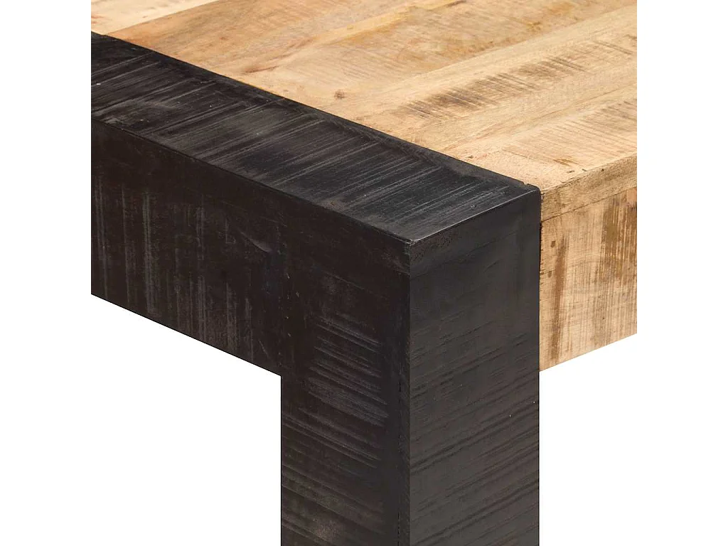Eettafel 140x70x76 cm massief ruw mangohout