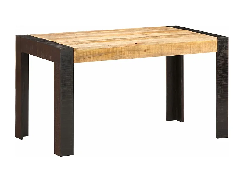 Tavolo da Pranzo 140x70x76 cm in Legno Massello di Mango Grezzo