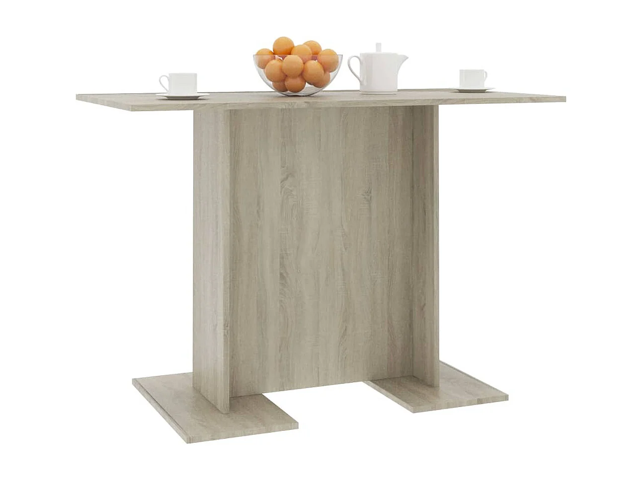 Eettafel 110x60x75 cm bewerkt hout sonoma eikenkleurig