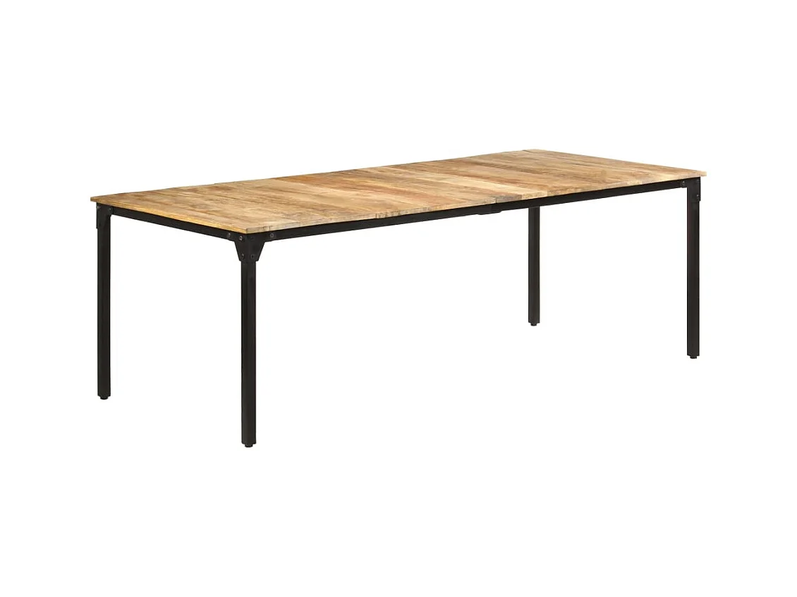 Table de salle à manger 220x100x76 cm Bois de manguier brut