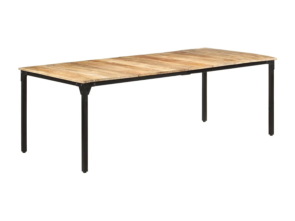 Table de salle à manger 220x100x76 cm Bois de manguier brut
