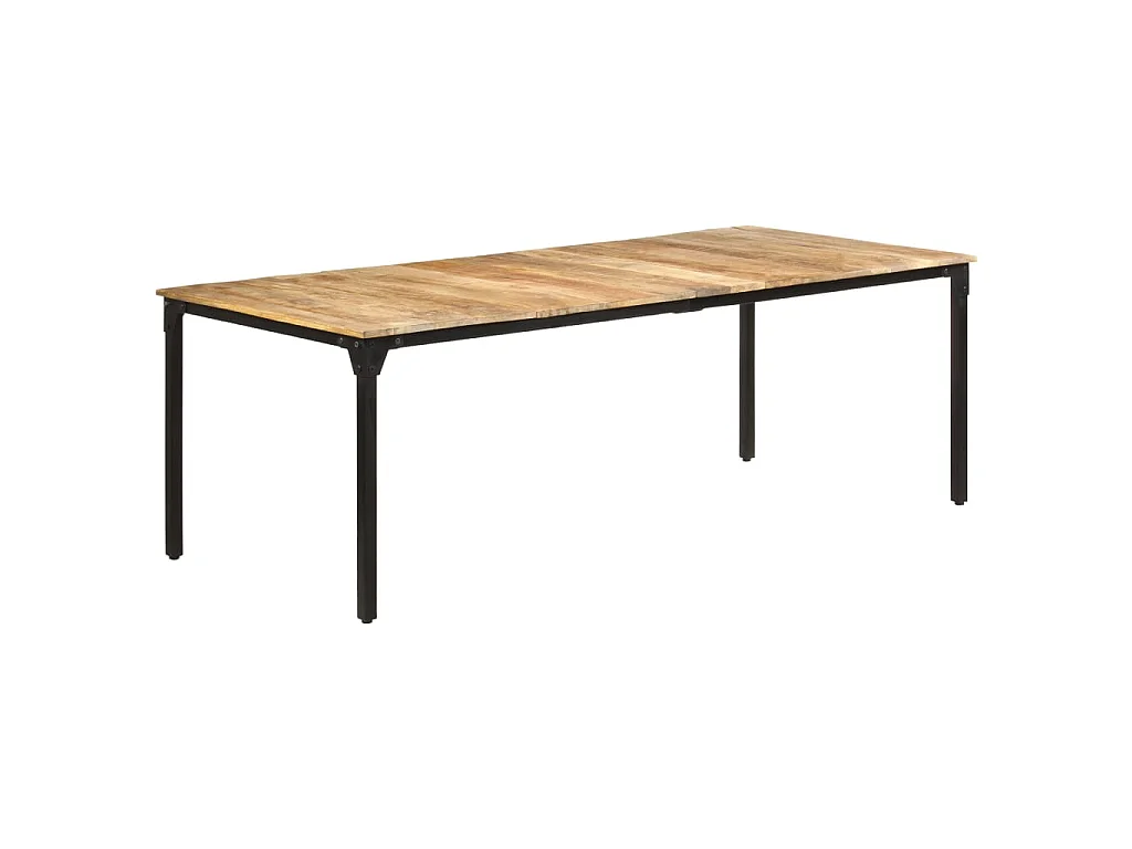 Table de salle à manger 220x100x76 cm Bois de manguier brut