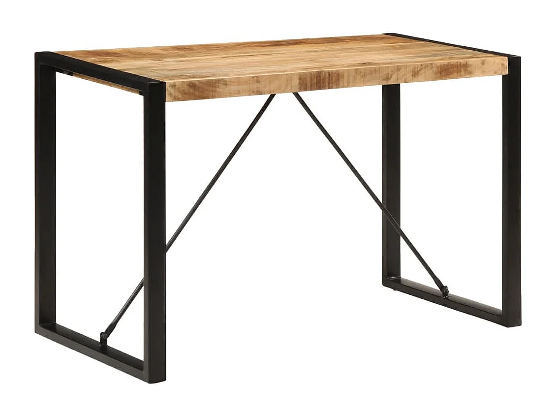 Table à manger 120x55x76 cm bois de manguier massif brut