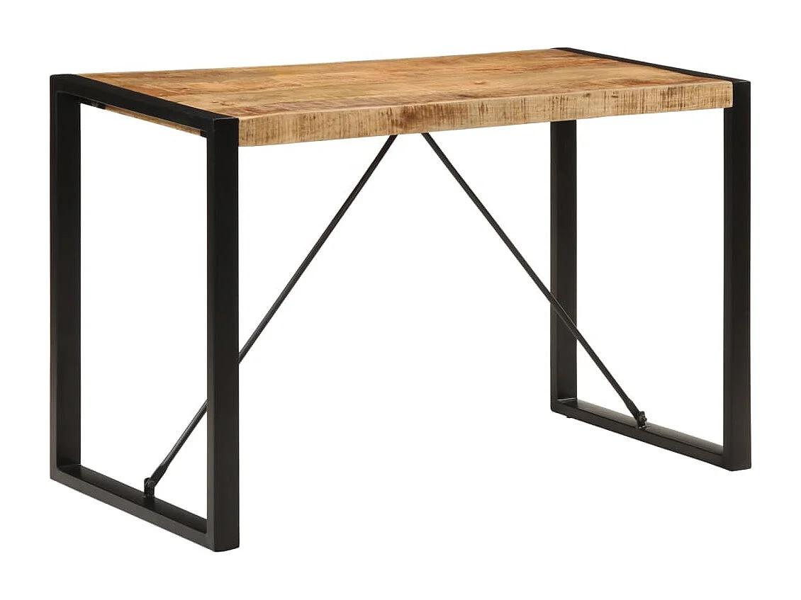 Table à manger 120x55x76 cm bois de manguier massif brut