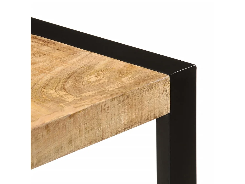 Table à manger 120x55x76 cm bois de manguier massif brut