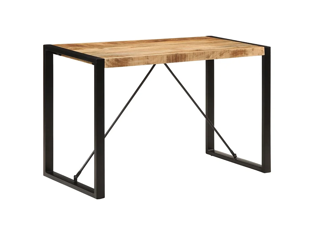 Table à manger 120x55x76 cm bois de manguier massif brut