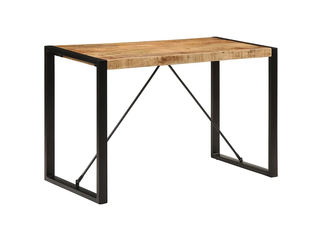 Table à manger 120x55x76 cm bois de manguier massif brut