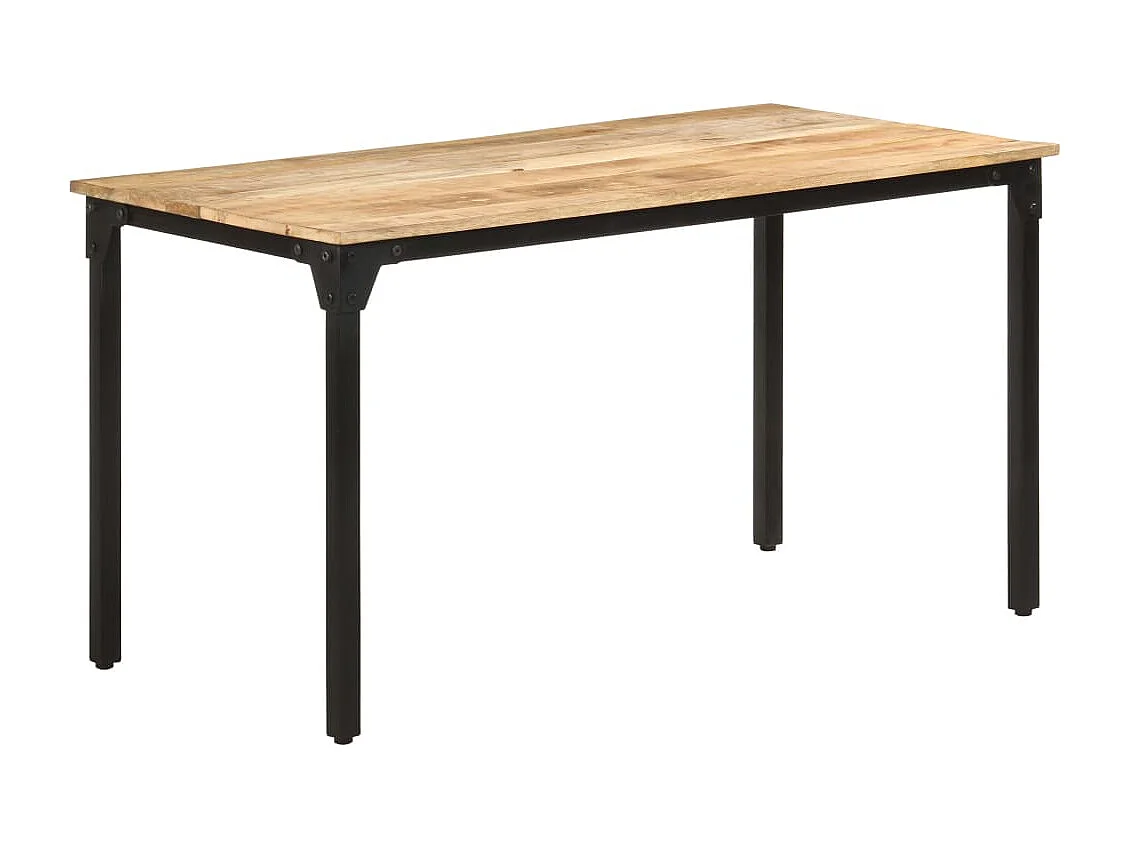 Table de salle à manger 140x70x76 cm Bois de manguier brut
