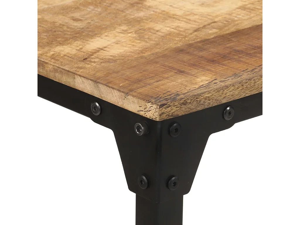 Table de salle à manger 140x70x76 cm Bois de manguier brut