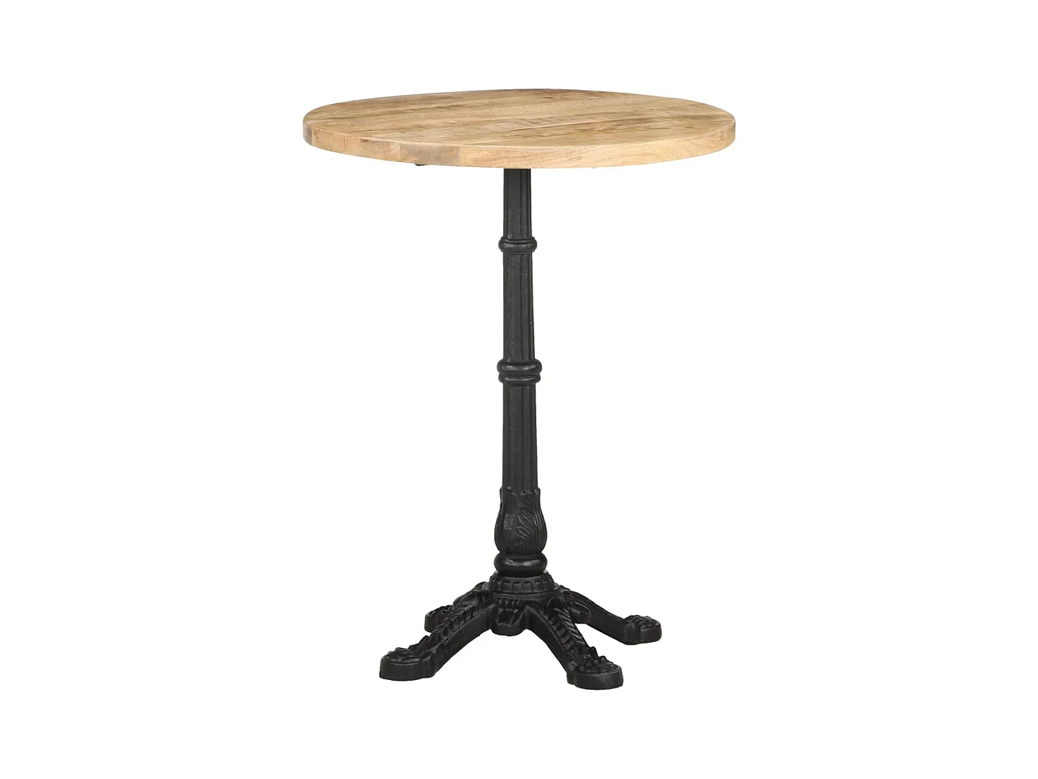 Table de bistro Ø60x76 cm Bois de manguier brut